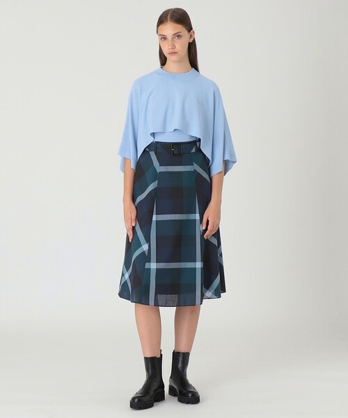 BLUE LABEL CRESTBRIDGE(ブルーレーベルクレストブリッジ)の「ドライレーヨンストレッチケープ付きニット(ニット/セーター・レディース・レッド系その他/ダークネイビー/ブルー系その他2・38)」の22枚目の写真