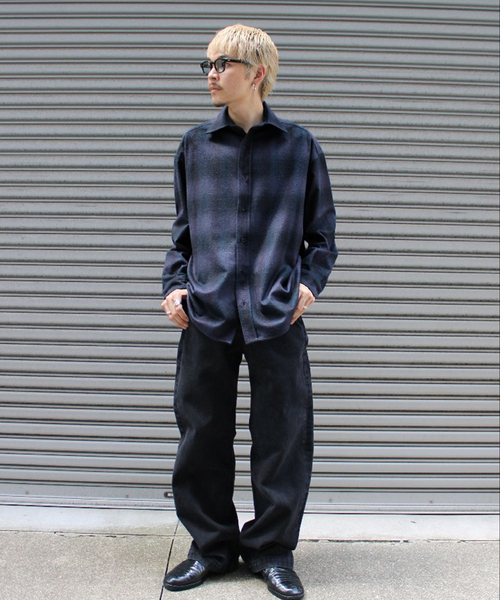 セール】SEEALL / シーオール WIDE COLLAR SHIRTS MULTI（シャツ
