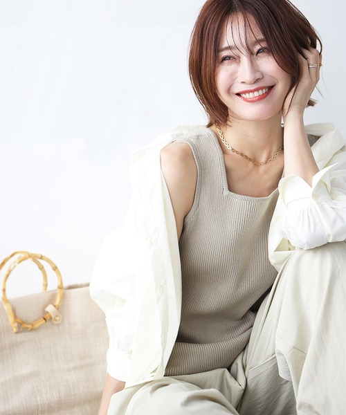 Ehre style(エーレスタイル)の「2way使用!魔法の伸びるインナー(キャミソール・レディース・ブラック/グレイッシュベージュ/ホワイト・FREE)」の14枚目の写真