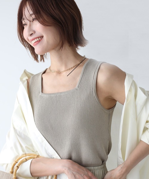 Ehre style(エーレスタイル)の「2way使用!魔法の伸びるインナー(キャミソール・レディース・ブラック/グレイッシュベージュ/ホワイト・FREE)」の8枚目の写真