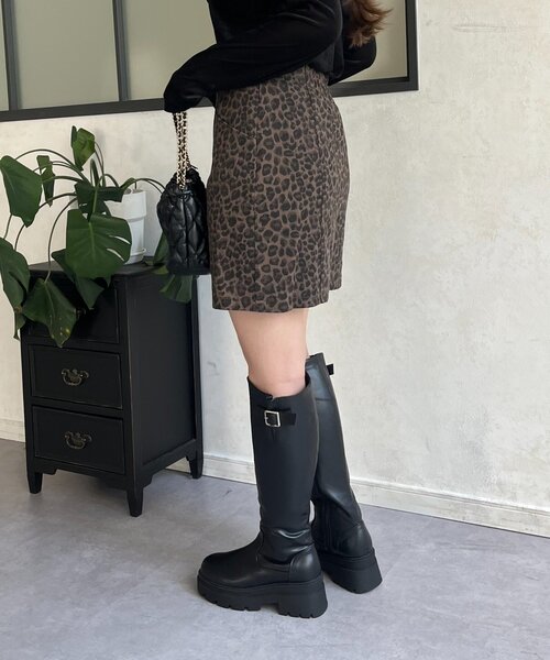 prose verse（プロズヴェール）の「レオパードツイル台形ミニスカート（スカート・レディース・ブラウン系その他・LARGE/MEDIUM/SMALL）」の10枚目の写真