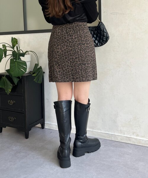 prose verse（プロズヴェール）の「レオパードツイル台形ミニスカート（スカート・レディース・ブラウン系その他・LARGE/MEDIUM/SMALL）」の11枚目の写真