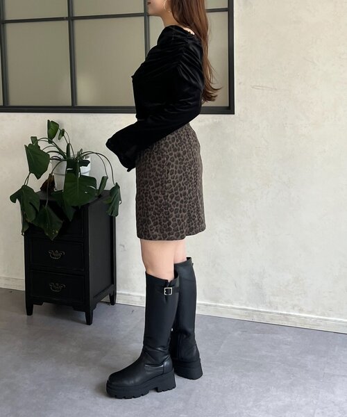 prose verse（プロズヴェール）の「レオパードツイル台形ミニスカート（スカート・レディース・ブラウン系その他・LARGE/MEDIUM/SMALL）」の15枚目の写真