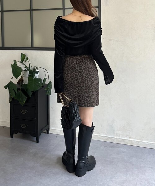 prose verse（プロズヴェール）の「レオパードツイル台形ミニスカート（スカート・レディース・ブラウン系その他・LARGE/MEDIUM/SMALL）」の16枚目の写真