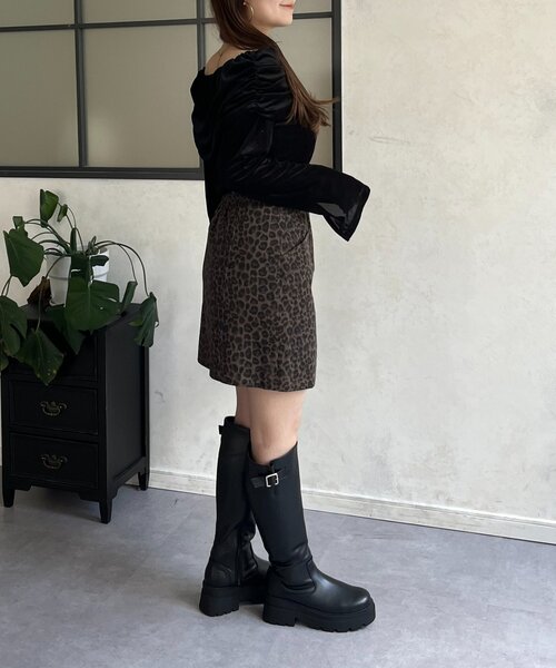 prose verse（プロズヴェール）の「レオパードツイル台形ミニスカート（スカート・レディース・ブラウン系その他・LARGE/MEDIUM/SMALL）」の17枚目の写真