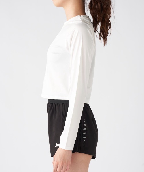 Kappa(カッパ)の「クロップド丈トップス(Tシャツ/カットソー・レディース・オフホワイト/ブルー/ブラック・LARGE/X-LARGE/MEDIUM)」の8枚目の写真