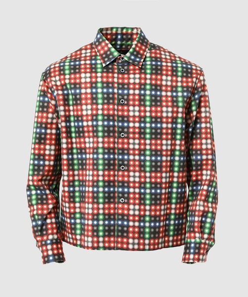 ANREALAGE(アンリアレイジ)の「LED CHECK SHIRTS(シャツ/ブラウス・メンズ・ブラック/レッド・46/38)」の2枚目の写真