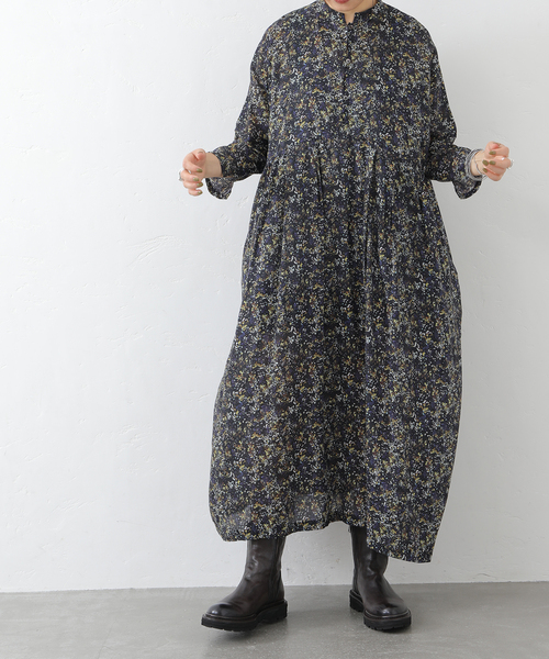 ジャーナルスタンダードラックス　タイプライターBigシャツワンピース　ロング　緑 ジャーナルスタンダードラックス タイプライターBigシャツ