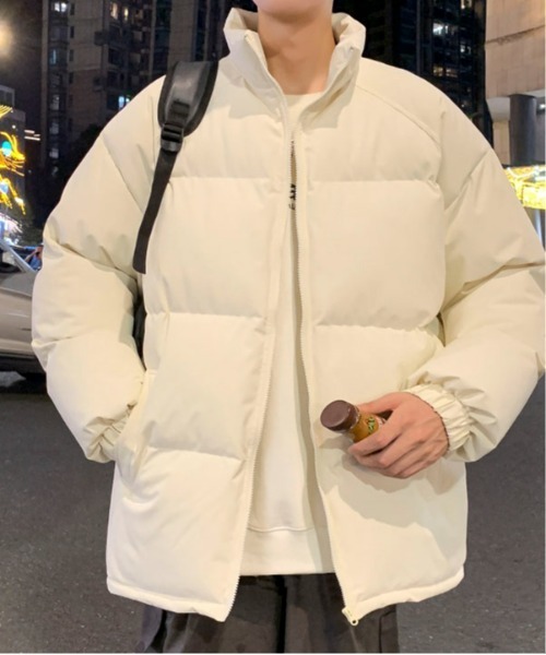 link lot(リンクロット)の「ベーシックスタンドネック中綿ジャケット(ダウンジャケット/コート・メンズ・ダークグレー/ブラウン/ブラック/カーキ/アイボリー・M/L)」の2枚目の写真