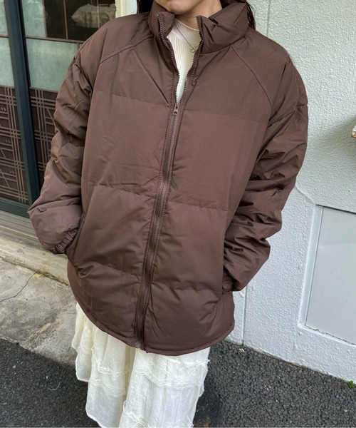 link lot(リンクロット)の「ベーシックスタンドネック中綿ジャケット(ダウンジャケット/コート・メンズ・ダークグレー/ブラウン/ブラック/カーキ/アイボリー・M/L)」の16枚目の写真
