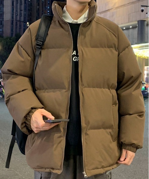 link lot(リンクロット)の「ベーシックスタンドネック中綿ジャケット(ダウンジャケット/コート・メンズ・ダークグレー/ブラウン/ブラック/カーキ/アイボリー・M/L)」の7枚目の写真