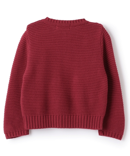 sense of wonder（センスオブワンダー）の「ポンポンカーディガン【日本製】（カーディガン/ボレロ・キッズ・オフホワイト/ピンク/レッド・100-110cm/120-130cm/80-90cm）」の4枚目の写真