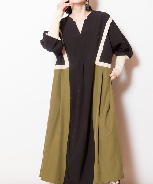 OSMOSIS（オズモーシス）の「ドルマンタックワンピース（ワンピース・レディース・カーキ/ブルーグレー/ブラック・ONE SIZE）」の3枚目の写真