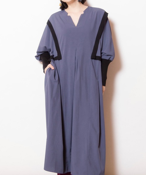 OSMOSIS（オズモーシス）の「ドルマンタックワンピース（ワンピース・レディース・カーキ/ブルーグレー/ブラック・ONE SIZE）」の2枚目の写真