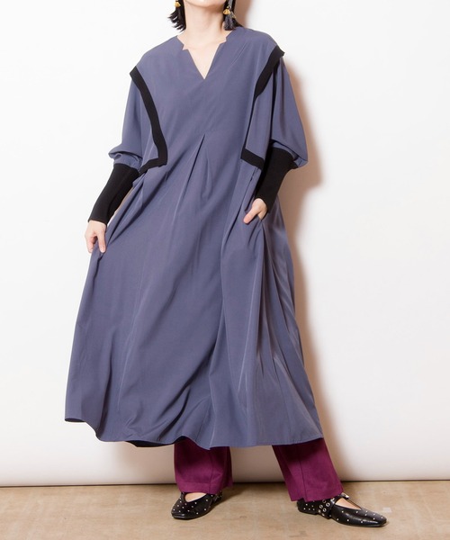 OSMOSIS（オズモーシス）の「ドルマンタックワンピース（ワンピース・レディース・カーキ/ブルーグレー/ブラック・ONE SIZE）」の18枚目の写真