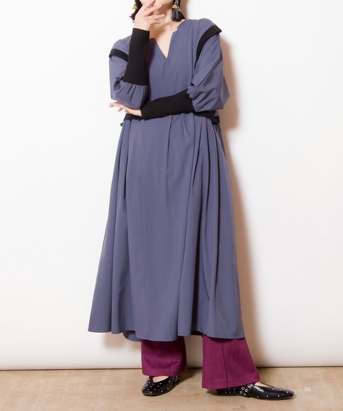 OSMOSIS（オズモーシス）の「ドルマンタックワンピース（ワンピース・レディース・カーキ/ブルーグレー/ブラック・ONE SIZE）」の7枚目の写真