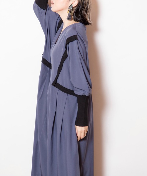 OSMOSIS（オズモーシス）の「ドルマンタックワンピース（ワンピース・レディース・カーキ/ブルーグレー/ブラック・ONE SIZE）」の6枚目の写真