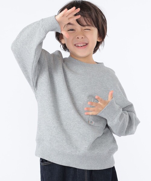 SHIPS(シップス)の「【WEB限定】SHIPS KIDS:100~160cm / NEW マイクロ ロゴ スウェット(スウェット・キッズ・ベージュ/ライトブルー/ブラック/グレー・100/110/120/130/140/150/160)」の11枚目の写真