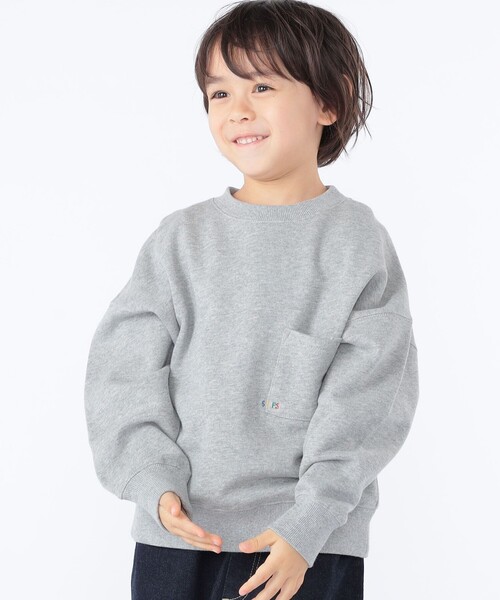 SHIPS(シップス)の「【WEB限定】SHIPS KIDS:100~160cm / NEW マイクロ ロゴ スウェット(スウェット・キッズ・ベージュ/ライトブルー/ブラック/グレー・100/110/120/130/140/150/160)」の12枚目の写真
