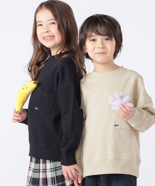 SHIPS(シップス)の「【WEB限定】SHIPS KIDS:100~160cm / NEW マイクロ ロゴ スウェット(スウェット・キッズ・ベージュ/ライトブルー/ブラック/グレー・100/110/120/130/140/150/160)」の16枚目の写真