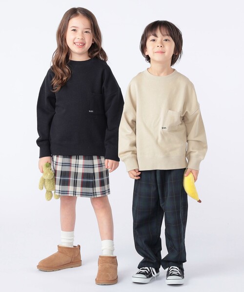 SHIPS(シップス)の「【WEB限定】SHIPS KIDS:100~160cm / NEW マイクロ ロゴ スウェット(スウェット・キッズ・ベージュ/ライトブルー/ブラック/グレー・100/110/120/130/140/150/160)」の19枚目の写真