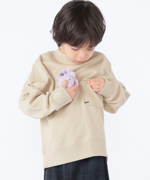 SHIPS（シップス）の「【WEB限定】SHIPS KIDS:100～160cm / NEW マイクロ ロゴ スウェット（スウェット・キッズ・ベージュ/ライトブルー/ブラック/グレー・100/110/120/130/140/150/160）」の14枚目の写真