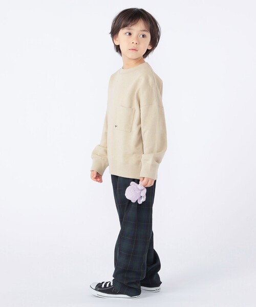 SHIPS（シップス）の「【WEB限定】SHIPS KIDS:100～160cm / NEW マイクロ ロゴ スウェット（スウェット・キッズ・ベージュ/ライトブルー/ブラック/グレー・100/110/120/130/140/150/160）」の16枚目の写真