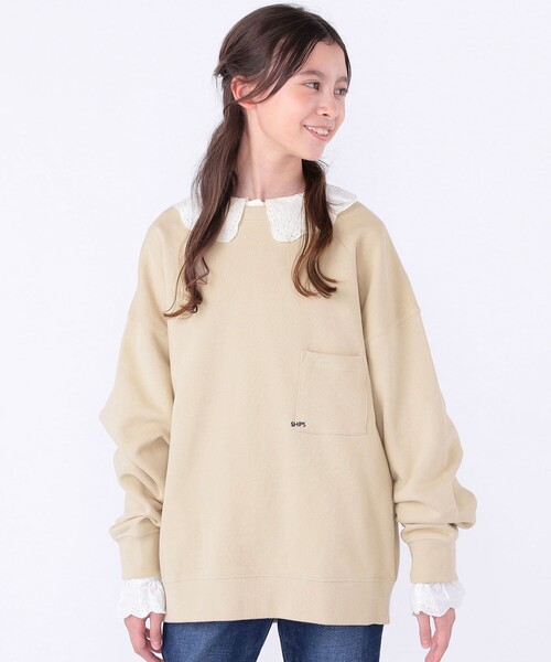 SHIPS（シップス）の「【WEB限定】SHIPS KIDS:100～160cm / NEW マイクロ ロゴ スウェット（スウェット・キッズ・ベージュ/ライトブルー/ブラック/グレー・100/110/120/130/140/150/160）」の19枚目の写真