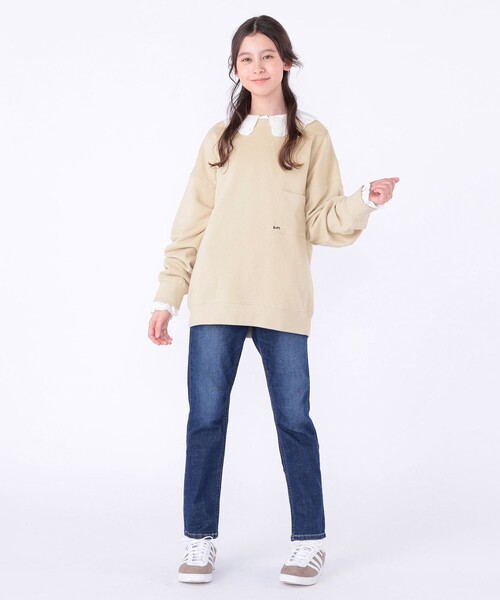 SHIPS（シップス）の「【WEB限定】SHIPS KIDS:100～160cm / NEW マイクロ ロゴ スウェット（スウェット・キッズ・ベージュ/ライトブルー/ブラック/グレー・100/110/120/130/140/150/160）」の22枚目の写真
