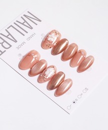 KONVINI（コンビニ）の「【not a nail】水光マグネット秋冬デザインハンドメイドデザインネイルチップロング（ネイルシール/ネイルチップ）」
