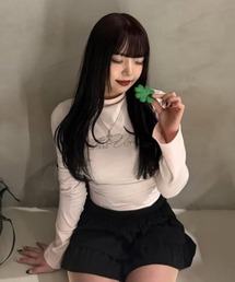 Lae（レイ）の「logo hineck tshirts（Tシャツ/カットソー）」