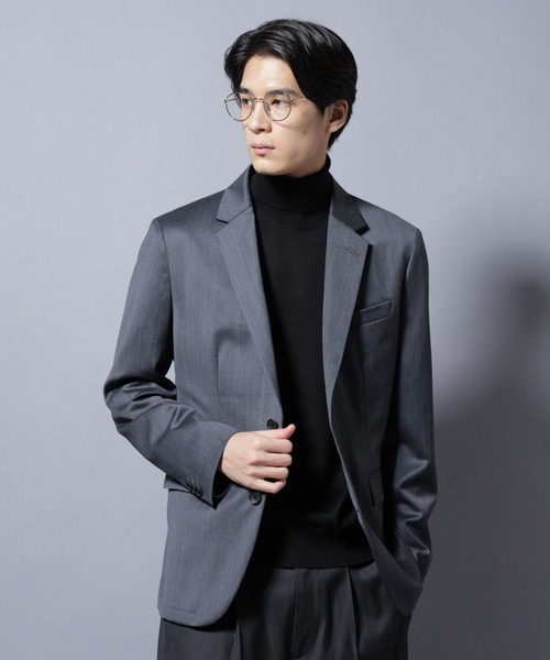 NANO universe（ナノユニバース）の「｢Damerino Select｣ ウールシルクベネシャンジャケット(セットアップ可)（テーラードジャケット・メンズ・チャコール/ネイビー・S/M/L）」の10枚目の写真