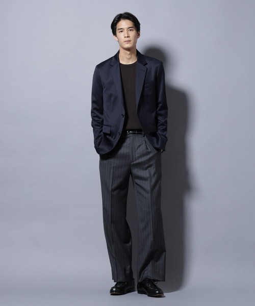 NANO universe（ナノユニバース）の「｢Damerino Select｣ ウールシルクベネシャンジャケット(セットアップ可)（テーラードジャケット・メンズ・チャコール/ネイビー・S/M/L）」の22枚目の写真