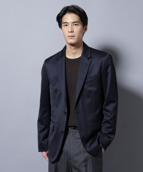 NANO universe（ナノユニバース）の「｢Damerino Select｣ ウールシルクベネシャンジャケット(セットアップ可)（テーラードジャケット・メンズ・チャコール/ネイビー・S/M/L）」の3枚目の写真