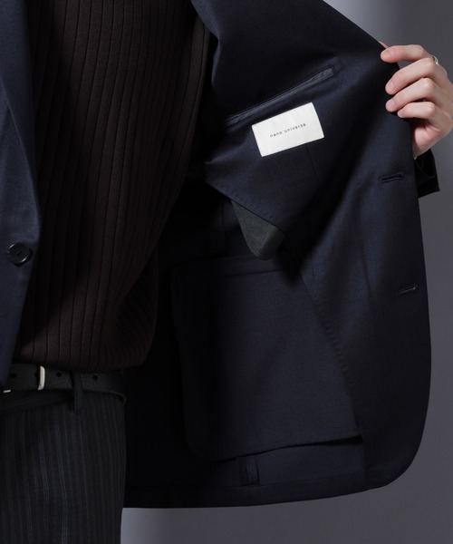 NANO universe（ナノユニバース）の「｢Damerino Select｣ ウールシルクベネシャンジャケット(セットアップ可)（テーラードジャケット・メンズ・チャコール/ネイビー・S/M/L）」の12枚目の写真