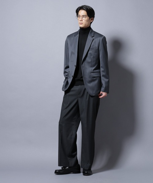 NANO universe（ナノユニバース）の「｢Damerino Select｣ ウールシルクベネシャンジャケット(セットアップ可)（テーラードジャケット・メンズ・チャコール/ネイビー・S/M/L）」の5枚目の写真