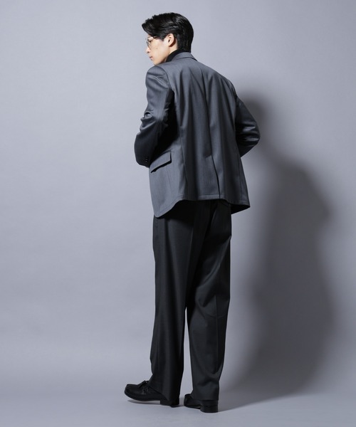 NANO universe（ナノユニバース）の「｢Damerino Select｣ ウールシルクベネシャンジャケット(セットアップ可)（テーラードジャケット・メンズ・チャコール/ネイビー・S/M/L）」の4枚目の写真