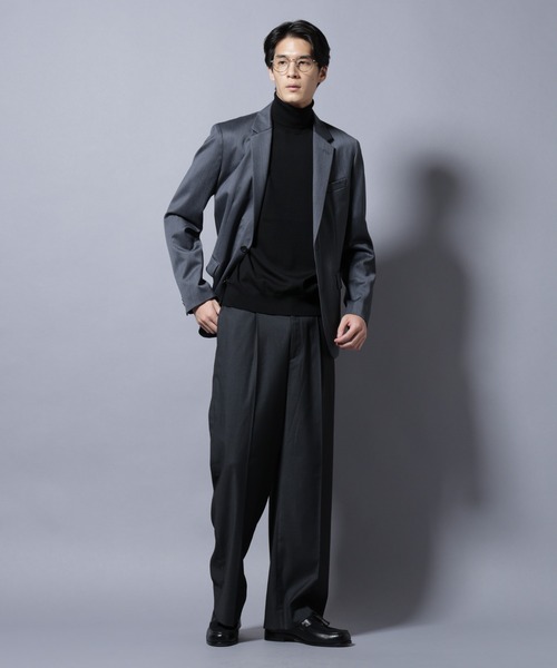 NANO universe（ナノユニバース）の「｢Damerino Select｣ ウールシルクベネシャンジャケット(セットアップ可)（テーラードジャケット・メンズ・チャコール/ネイビー・S/M/L）」の6枚目の写真