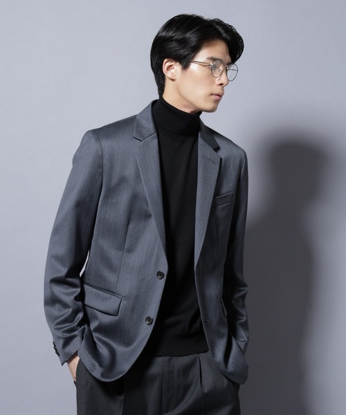 NANO universe（ナノユニバース）の「｢Damerino Select｣ ウールシルクベネシャンジャケット(セットアップ可)（テーラードジャケット・メンズ・チャコール/ネイビー・S/M/L）」の9枚目の写真