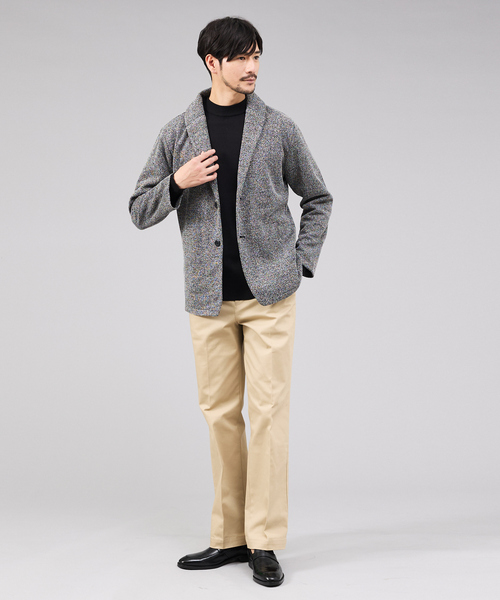 ABAHOUSE GRAY（アバハウスグレイ）の「ブークレ ボンディング ショールブルゾン / ストレッチ / 保温性（ブルゾン・メンズ・モカ/ネイビー/ブラック・46/48/50）」の4枚目の写真