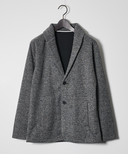 ABAHOUSE GRAY（アバハウスグレイ）の「ブークレ ボンディング ショールブルゾン / ストレッチ / 保温性（ブルゾン・メンズ・モカ/ネイビー/ブラック・46/48/50）」の15枚目の写真