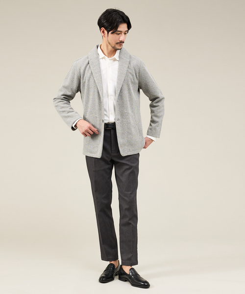 ABAHOUSE GRAY（アバハウスグレイ）の「ブークレ ボンディング ショールブルゾン / ストレッチ / 保温性（ブルゾン・メンズ・モカ/ネイビー/ブラック・46/48/50）」の17枚目の写真