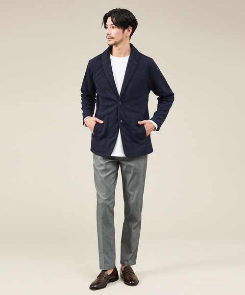 ABAHOUSE GRAY（アバハウスグレイ）の「ブークレ ボンディング ショールブルゾン / ストレッチ / 保温性（ブルゾン・メンズ・モカ/ネイビー/ブラック・46/48/50）」の22枚目の写真