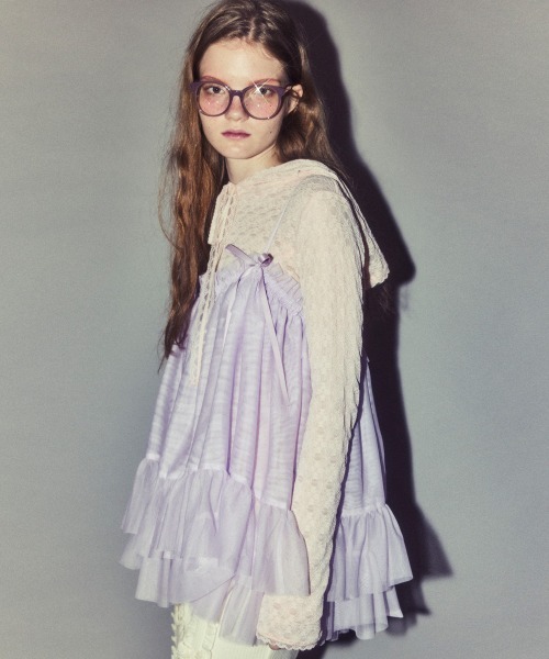 Candy Stripper（キャンディストリッパー）の「HOODED LACE トップス（その他トップス・レディース・ブラック/オフホワイト/ピンク・FREE）」の11枚目の写真