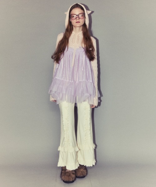 Candy Stripper（キャンディストリッパー）の「HOODED LACE トップス（その他トップス・レディース・ブラック/オフホワイト/ピンク・FREE）」の15枚目の写真