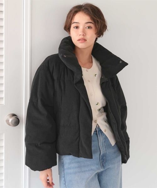 titivate(ティティベイト)の「コーデュロイフェイクダウン(ダウンジャケット/コート・レディース・ブラック/ライトベージュ/チャコール・M)」の18枚目の写真