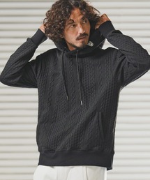mpa3957-cable knit hoodie with heart patch パーカー(1M25F060)