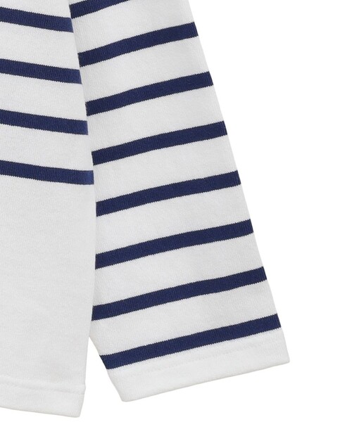 CLANE/クラネ】WIDE HENRY NECK BORDER TOPS/ワイドヘンリーネック