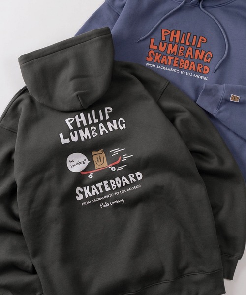 Philip Lumbang(フィリップランバン)の「【75】【Philip Lumbang/フィリップ・ランバン】グラフィックプリント 裏起毛 プルパーカー(パーカー・メンズ・ホワイト系その他/ホワイト/ダークグレー/ブルー系その他/グレー系その他/ブラック/チャコールグレー/グレー/ブルー/ブラック系その他・M/L/XL)」の6枚目の写真