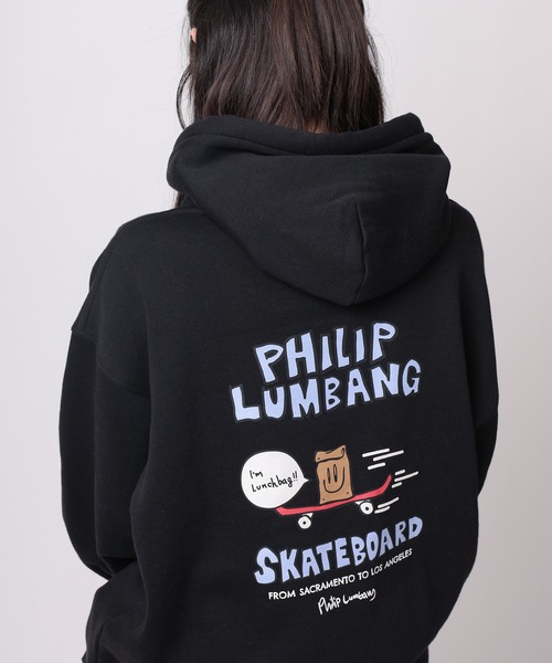Philip Lumbang(フィリップランバン)の「【75】【Philip Lumbang/フィリップ・ランバン】グラフィックプリント 裏起毛 プルパーカー(パーカー・メンズ・ホワイト系その他/ホワイト/ダークグレー/ブルー系その他/グレー系その他/ブラック/チャコールグレー/グレー/ブルー/ブラック系その他・M/L/XL)」の4枚目の写真